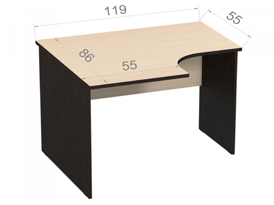 Офисная мебель РЕФЕРЕНТ Компьютерный Р.РС-12 (левый)