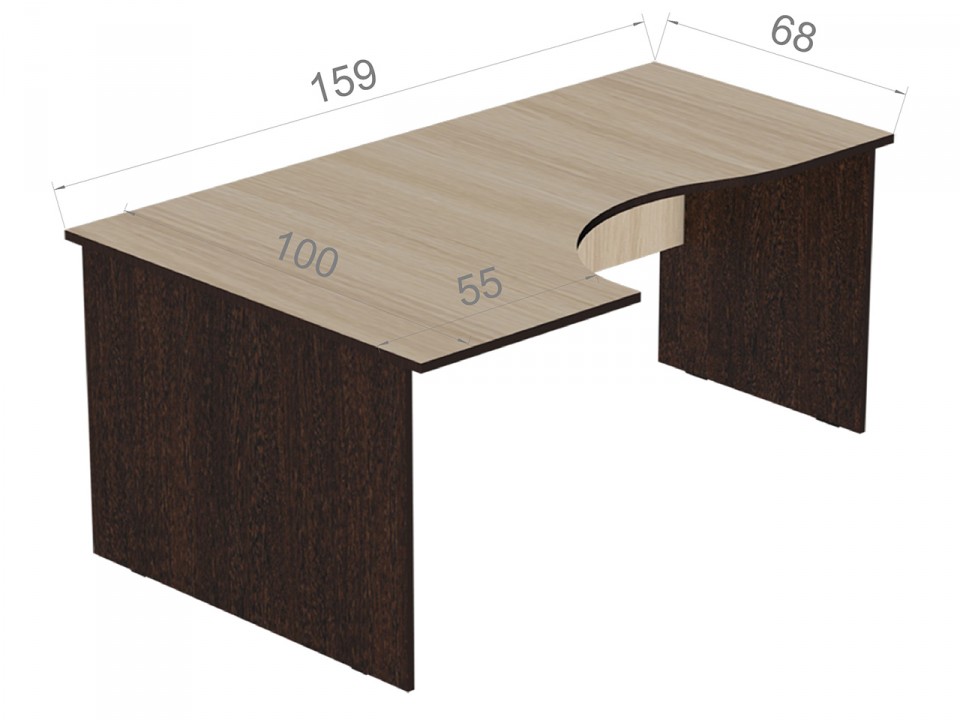 Офисная мебель РЕФЕРЕНТ Компьютерный Р.СКУ-16(левый)