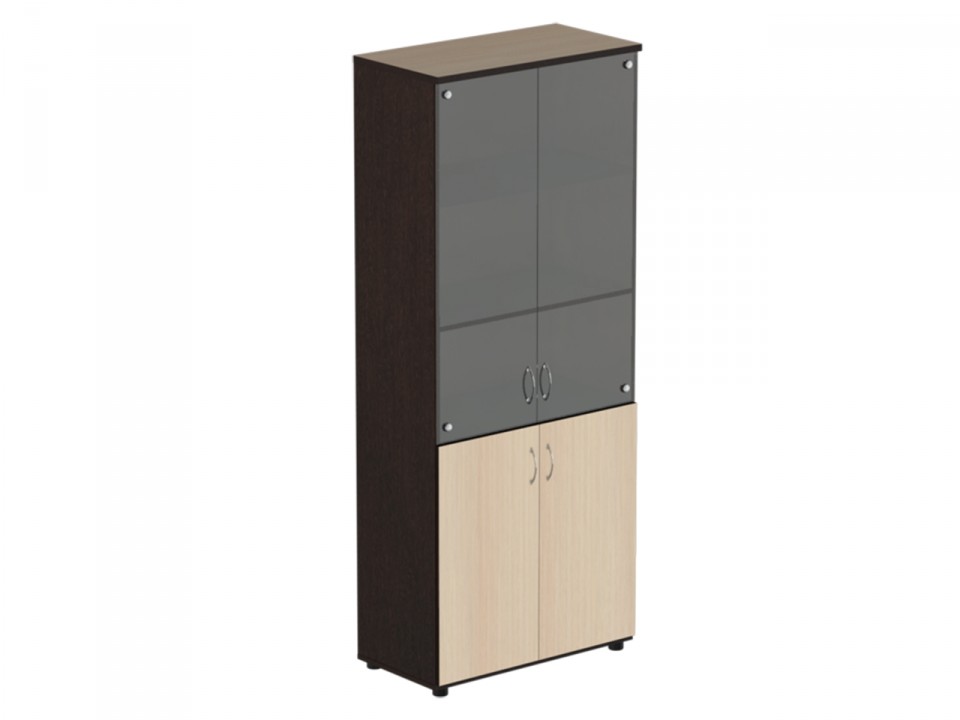 Офисная мебель РЕФЕРЕНТ Шкаф для документов широкий высокий с прозрачным стеклом Р.Ш-2С